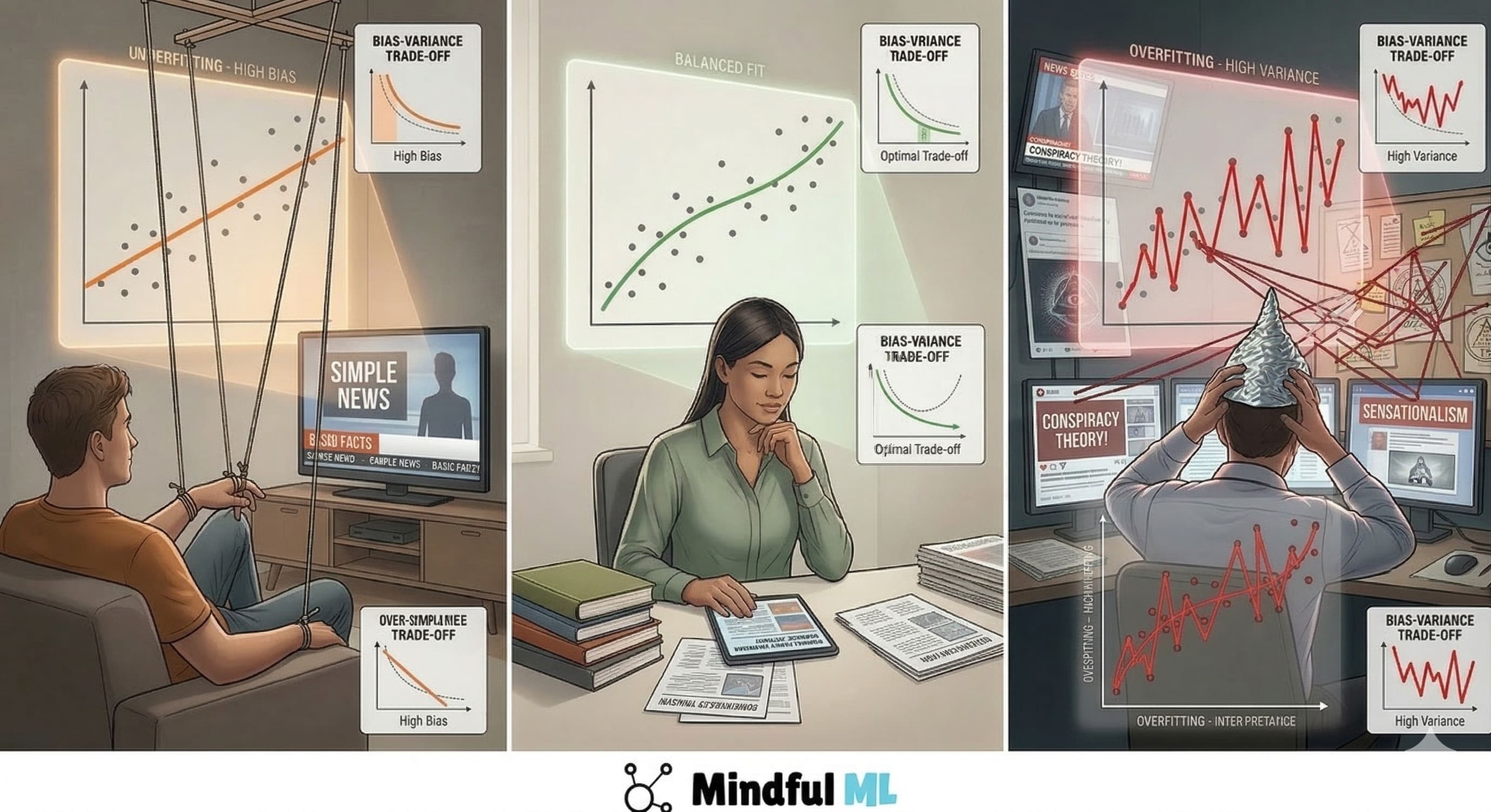 Overfitting cognitivo: cuando todo parece confirmar la misma historia